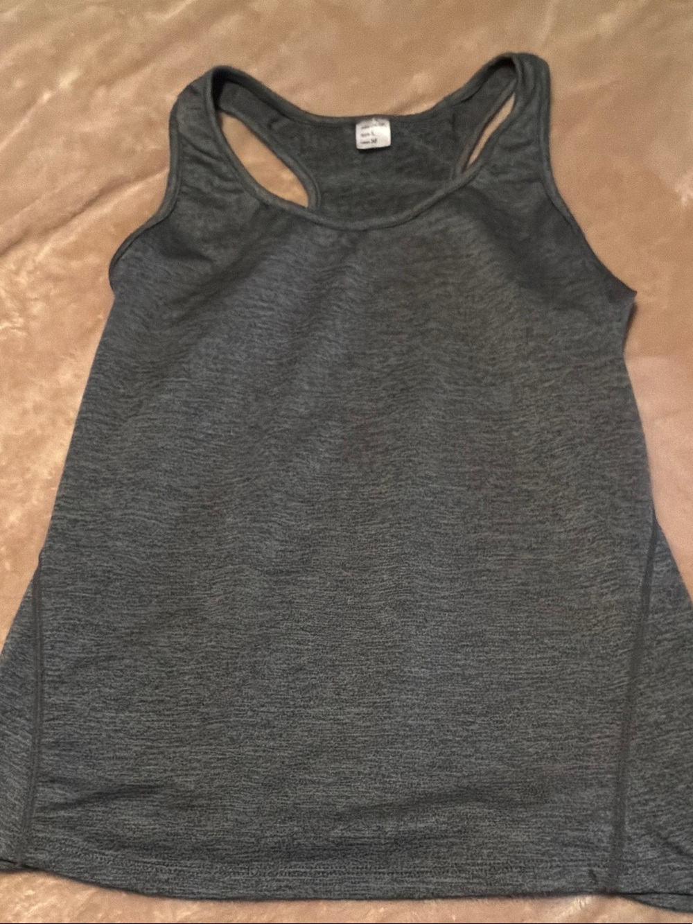 Women's Charcoal Racerback Tank Top